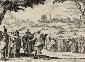 Jesus e os fariseus, 1635 de Jacques Callot