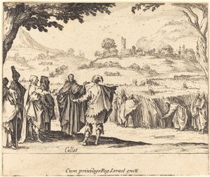 Jesus com os fariseus de Jacques Callot