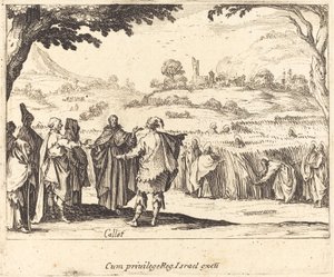 Jesus com os fariseus de Jacques Callot