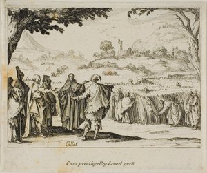 Jesus com os fariseus, de O Novo Testamento de Jacques Callot