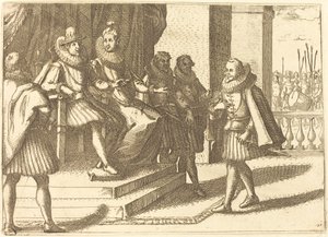 Rei e Rainha em Consulta sobre os Turcos de Jacques Callot