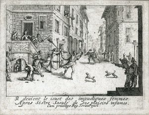 A vida do filho pródigo ... (gravura) de Jacques Callot