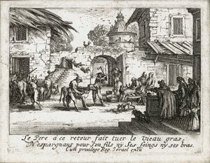 A vida do filho pródigo ... (gravura) de Jacques Callot