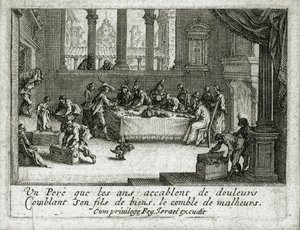 A vida do filho pródigo ... (gravura) de Jacques Callot