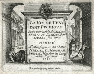 A vida do filho pródigo ... (gravura) de Jacques Callot