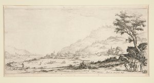 Caçando pássaros, de paisagens para Giovanni de Medici de Jacques Callot