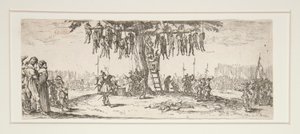 Enforcado de As grandes misérias da guerra de Jacques Callot