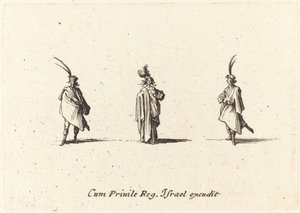 Dama de Manto Longo e Dois Cavalheiros de Jacques Callot
