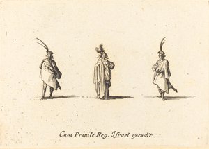 Dama de Manto Longo e Dois Cavalheiros de Jacques Callot