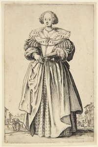 Dama com leque de Jacques Callot