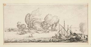 Le grand rocher (The Huge Rock), de Paisagens para Giovanni de Medici de Jacques Callot