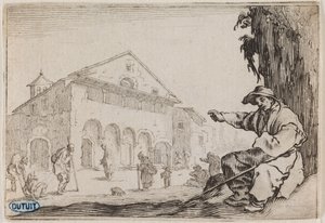 Os caprichos, O hospício. Trigésimo oitavo número da série de 50 gravuras feitas em Nancy (Lieure 465, Meaume 843) de Jacques Callot