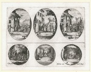 Os milagres da Paixão ... (gravura) de Jacques Callot