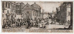 As misérias e os infortúnios da guerra ... (gravura) de Jacques Callot