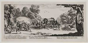 As misérias e infortúnios da guerra (blad 8) de Jacques Callot