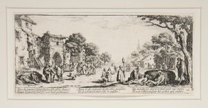 The Great Woes of War: No. 16 - The Dying by the Roadside de Jacques Callot