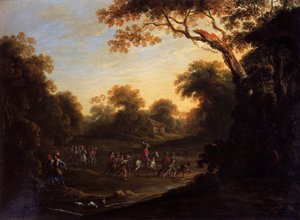 Vida de um soldado, criminosos e prisioneiros (óleo sobre cobre) de Jacques Callot