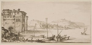 Carregamento de mercadorias, da série «As paisagens de Florença» de Jacques Callot