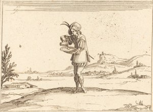 Homem lavando uma pérola de Jacques Callot