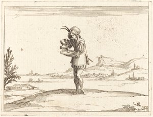 Homem lavando uma pérola de Jacques Callot