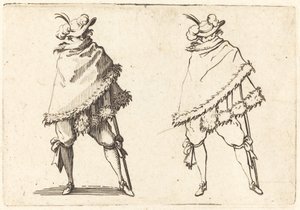 Homem envolto em seu manto de Jacques Callot