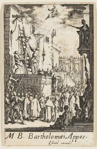 Martírio de São Bartolomeu, lâmina nove de Os martírios dos Apóstolos de Jacques Callot