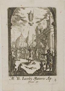 Martírio de São Tiago Maior, lâmina quatro de Os martírios dos Apóstolos de Jacques Callot