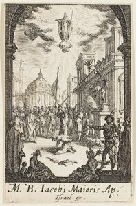 Martírio de São João Maior, lâmina quatro de Os martírios dos apóstolos de Jacques Callot