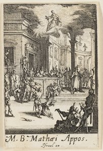 Martírio de São Mateus, placa treze de Os Martírios dos Apóstolos de Jacques Callot