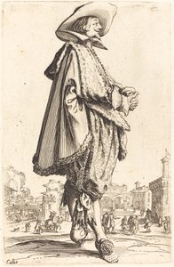 Homem nobre com as mãos postas de Jacques Callot