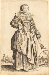 Mulher nobre com gola grande de Jacques Callot