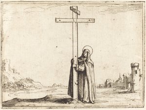 Freira abraçando a Santa Cruz de Jacques Callot