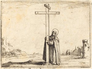 Freira abraçando a Santa Cruz de Jacques Callot