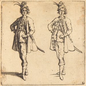 Oficial, Front View, 1617 e 1621. de Jacques Callot