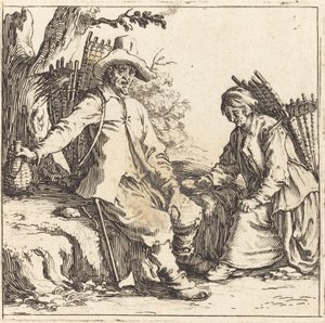 Casal de camponês em repouso de Jacques Callot