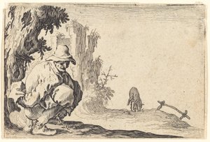 Camponês defecando de Jacques Callot