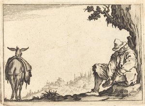 Camponês tirando o sapato de Jacques Callot