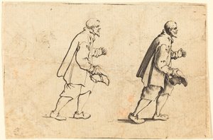 Camponês com chapéu na mão de Jacques Callot