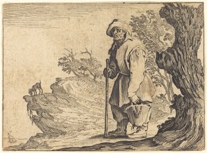 Camponês com Sack, c. 1622. de Jacques Callot