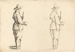 Camponês com um copo de Jacques Callot