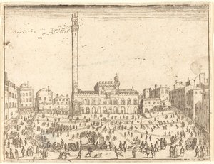 Piazza Publicca, Siena. de Jacques Callot