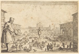 Praça SS. Annunziata, Florença de Jacques Callot