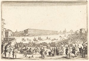 Piazza Santa Croce, Florença, c. 1622. de Jacques Callot