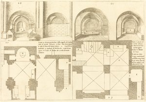 Planta e Elevação da Capela de Godefroy de Bouillon de Jacques Callot