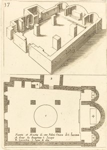 Planta e Elevação da Igreja de S. Iacoma de Jacques Callot