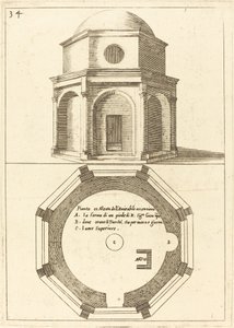 Plano e Elevação da Igreja da Ascensão de Jacques Callot