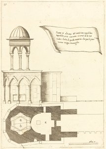 Planta e Elevação da Igreja do Santo Sepulcro de Jacques Callot