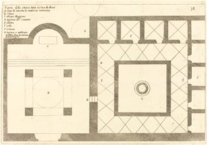 Planta da Igreja perto da Casa de Anás de Jacques Callot