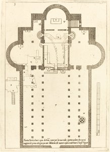 Plano da Igreja do Santo Menino, 1619. de Jacques Callot