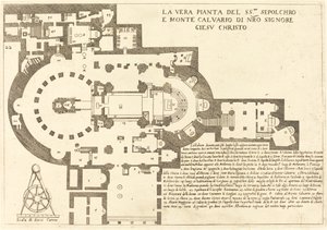 Plano do Santo Sepulcro e Monte Calvário de Jacques Callot